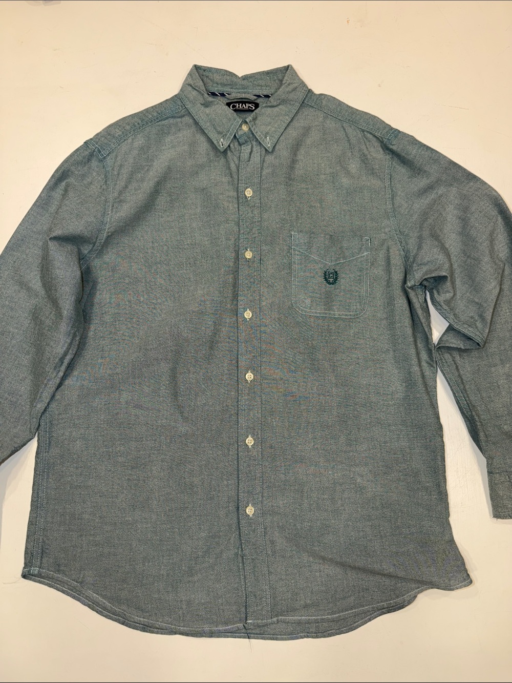 Chaps Men's Button-Down Long Sleeve Shirt - Green